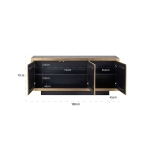 Richmond Dressoir Collada 3-Deuren Goud