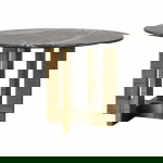 Richmond Eettafel Collada Marmer Zwart/Goud Ø130cm