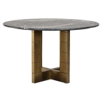 Richmond Eettafel Collada Marmer Zwart/Goud Ø130cm