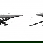 Richmond Eettafel Scotch Zwart Ovaal 230cm