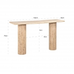 Richmond Sidetable Hampton Travertin 140cm