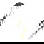 Hanglamp Cocoon Mix 5-Lichts Getrapt Glas - Giga Meubel