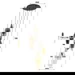 Hanglamp Cocoon Mix 5-Lichts Getrapt Glas - Giga Meubel