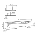 Tv-Meubel Gara Melamine Antraciet