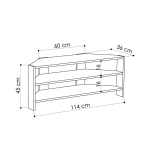 Tv-Meubel Thales Corner Melamine Eiken