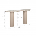 Richmond Sidetable Coronel Marmer Beige 160cm