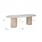 Richmond Eettafel Coronel Marmer Beige 240cm