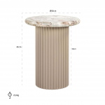 Richmond Bijzettafel Coronel Marmer Beige Ø50cm