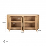 Richmond Dressoir Belfort 4-deurs Naturel Eiken