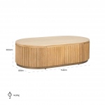 Richmond Salontafel Belfort Capsule Naturel Eiken