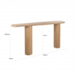 Richmond Sidetable Oakley Eiken Naturel 165cm