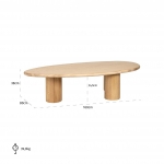 Richmond Salontafel Oakley Eiken Naturel 160cm