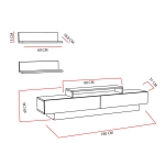 Tv-Meubel Lusi Melamine Wit Cordoba