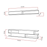 Tv-Meubel Sims Melamine Wit Zwart