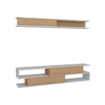 Tv-Meubel Sims Melamine Wit Teak