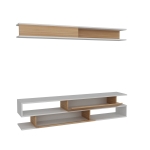 Tv-Meubel Sims Melamine Wit Teak