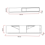 Tv-Meubel Tac Melamine Walnoot Zwart