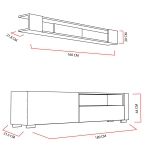 Tv-Meubel Arya Melamine Wit Cordoba