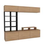 Tv-Meubel Sasa Melamine Teak Zwart