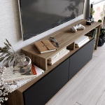 Tv-meubel Nexera Walnoot/Zwart 150cm