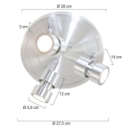 Steinhauer Natasja LED Plafondlamp Staal 3-lichts Ø27cm