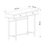 Dressoir Esta Melamine Eiken Zwart