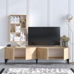 Tv-meubel + Wandschap Turid Melamine Naturel