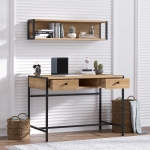 Bureau Pena Melamine Eiken Zwart