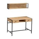 Bureau Pena Melamine Eiken Zwart