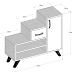 Schoenenkast Retro Melamine Saffier Eiken