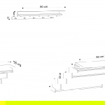 Garderobemeubel Boby Melamine Eiken Zwart