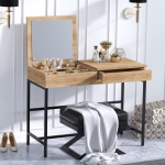 Make-up Tafel Linda Melamine Eiken Zwart