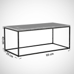 Salontafel Cosco Royal Marmerlook Zwart