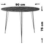 Eetkamertafel Sandalf Melamine Caucasian Eiken