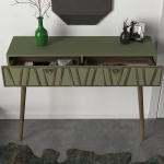 Dressoir Aynali Melamine Walnoot Donker Groen