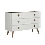 Dressoir Nadya Melamine Wit Walnoot