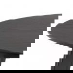 Eettafel Levi Eikenfineer Mat Zwart Ø120x76cm - Giga Living