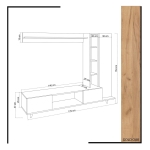 Tv-Meubel Rambuty Melamine Eiken Wit