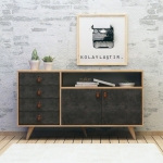 Dressoir Pagina Melamine Eiken Donker Concrete