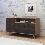 Dressoir Pagina Melamine Eiken Donker Concrete