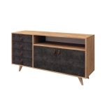 Dressoir Pagina Melamine Eiken Donker Concrete