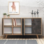 Dressoir Planky Melamine Eiken Donker Concrete