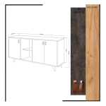 Dressoir Planky Melamine Eiken Donker Concrete