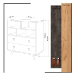 Dressoir Marco Melamine Eiken Donker Concrete