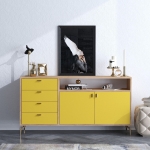 Dressoir Liora Melamine Eiken Geel