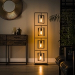 Vloerlamp Turn Square 4-Lichts Charcoal - Giga Meubel