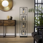 Vloerlamp Turn Square 4-Lichts Charcoal - Giga Meubel