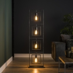 Vloerlamp Turn Square 4-Lichts Charcoal - Giga Meubel