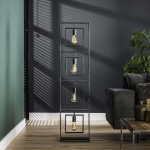 Vloerlamp Turn Square 4-Lichts Charcoal - Giga Meubel