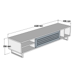 Tv-Meubel Safir Melamine Antraciet